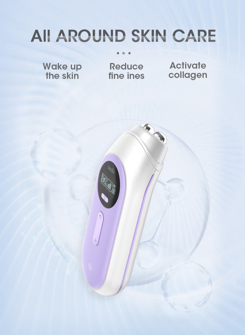 DEESS GP520 Skin Care Tools, RF+LED Light Technology Facial Treatment Device, Facial Massager, EMS Skin Tightening Machine, 3 Levels Energy, Anti-Aging, Wrinkle Reduction, Skin Rejuvenation Purple - Image 5