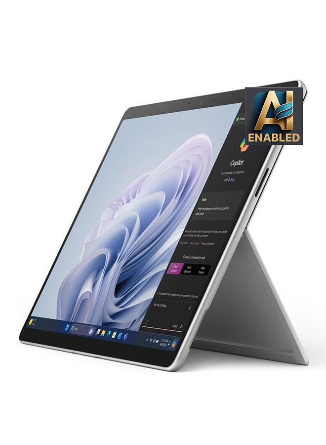 Microsoft Surface Pro 10 2-In-1 Tablet, 13" (2880 x 1920) LCD Touch Display, Intel Core Ultra 7 165U, 16GB RAM, 512GB SSD, Intel Graphics, Wi-Fi Only, 2x 2W Speaker, Win11Pro English Platinum  - Image 1