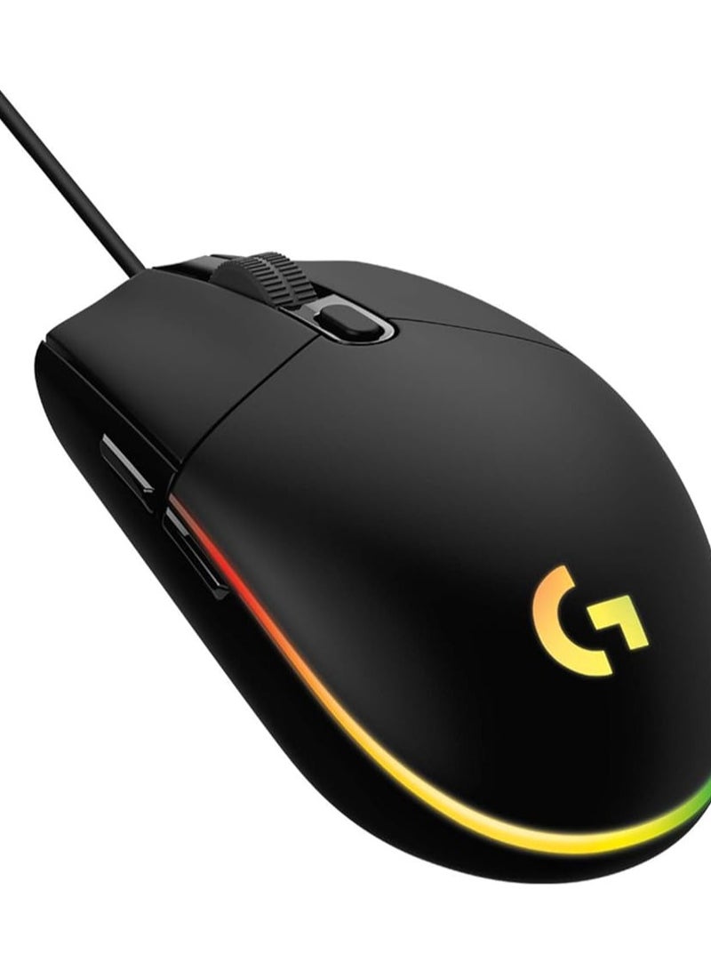 Logitech G102 Light Sync Gaming Mouse with Customizable RGB Lighting, 6 Programmable Buttons Light Weight Black - Image 1