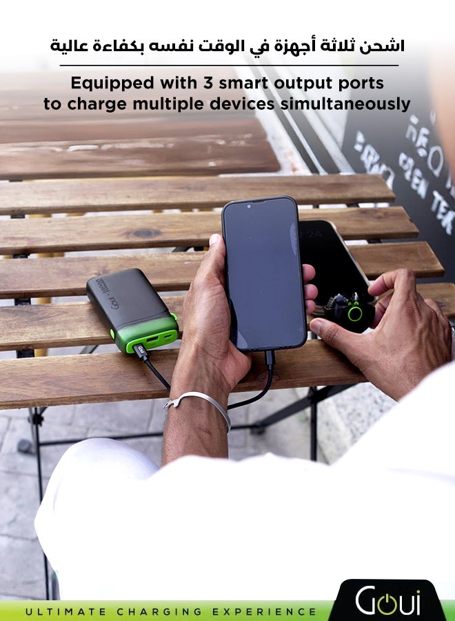 جوي باور بانك بواني 10,000 ملي أمبير – باور بانك محمول عالي السعة لشحن الأجهزة بشكل متزامن | متوافق مع الهواتف الذكية، الأجهزة اللوحية، أجهزة الألعاب، مشغلات DVD المحمولة، مشغلات MP3/MP4، وأجهزة البلوتوث | مدمج وسهل الحمل للطاقة الفورية في أي مكان وزمان - Image 5