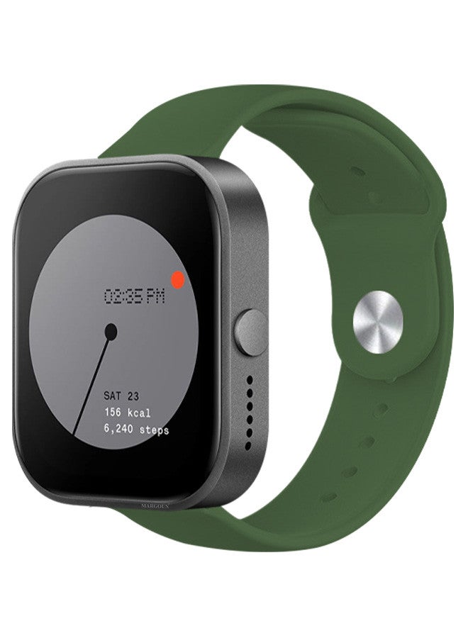 MARGOUN [for Nothing Watch Pro] 22mm Silicone Band Women Men Soft Silicone Sport Wristbands Replacement Strap Green - Image 1