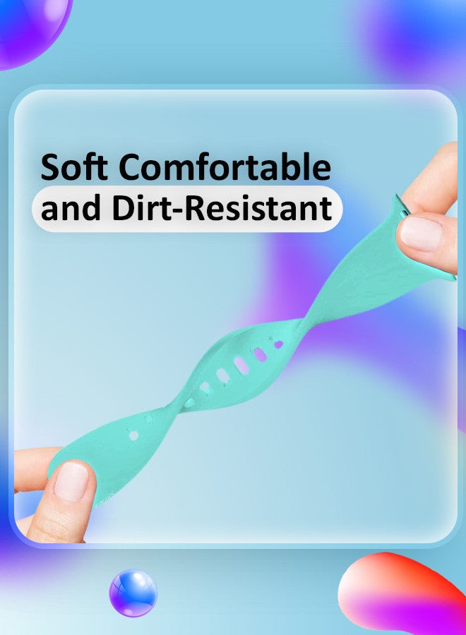 MARGOUN [for Nothing Watch Pro] 22mm Silicone Band Women Men Soft Silicone Sport Wristbands Replacement Strap Blue - Image 4