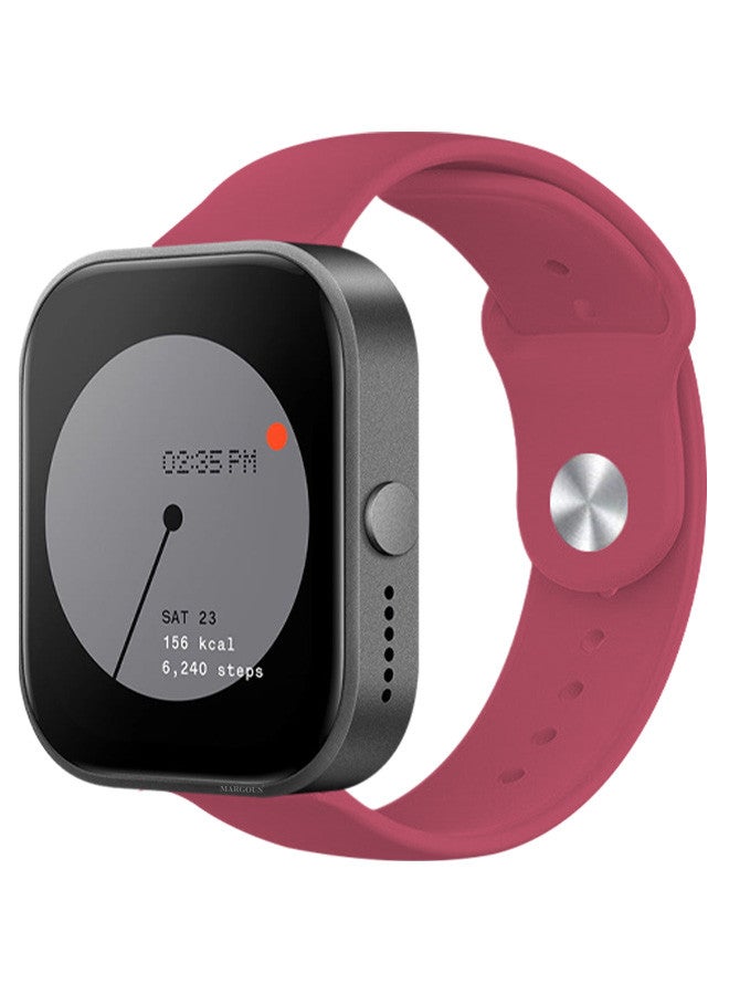 MARGOUN [for Nothing Watch Pro] 22mm Silicone Band Women Men Soft Silicone Sport Wristbands Replacement Strap Merlot - Image 1