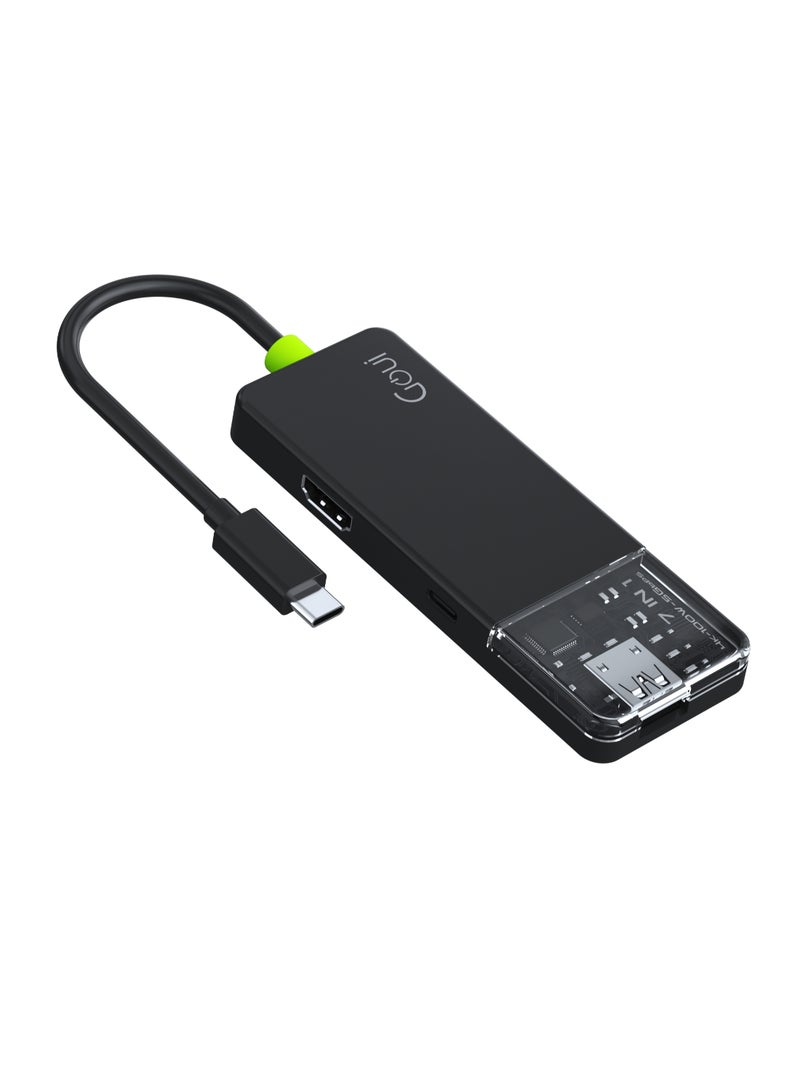 جوي - هوب 100 واط فائق السرعة 7 في 1: توسيع الاتصال مع USB-C، HDMI، USB-A 3.0، فتحات SD/Micro SD ونقل بيانات عالي السرعة - Image 1