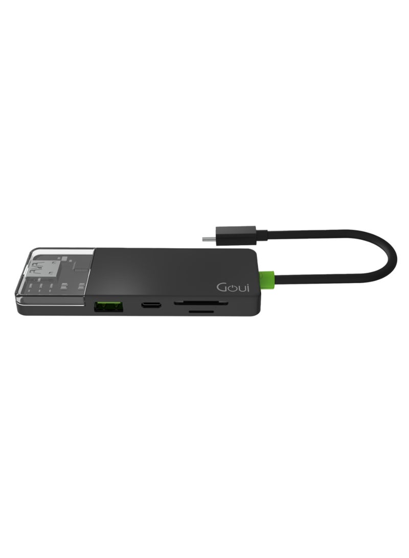 جوي - هوب 100 واط فائق السرعة 7 في 1: توسيع الاتصال مع USB-C، HDMI، USB-A 3.0، فتحات SD/Micro SD ونقل بيانات عالي السرعة - Image 1