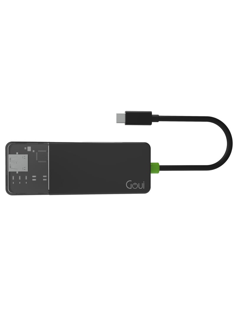 جوي - هوب 100 واط فائق السرعة 7 في 1: توسيع الاتصال مع USB-C، HDMI، USB-A 3.0، فتحات SD/Micro SD ونقل بيانات عالي السرعة - Image 1