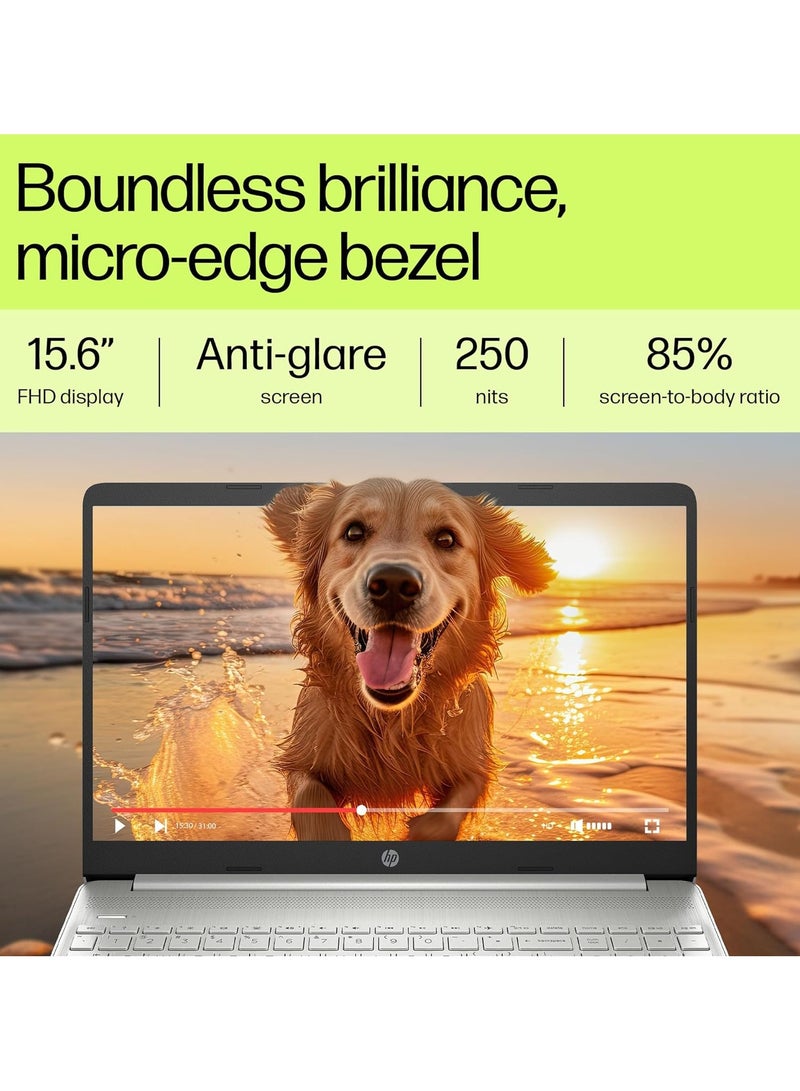 HP - 2023 Newest 15s Series Notebook With 15.6-Inch Display, Core i7-1355U Processor/32GB RAM/2TB SSD/Intel Iris XE Graphics/Windows 11 + Free Mouse English/Arabic Silver - Image 1