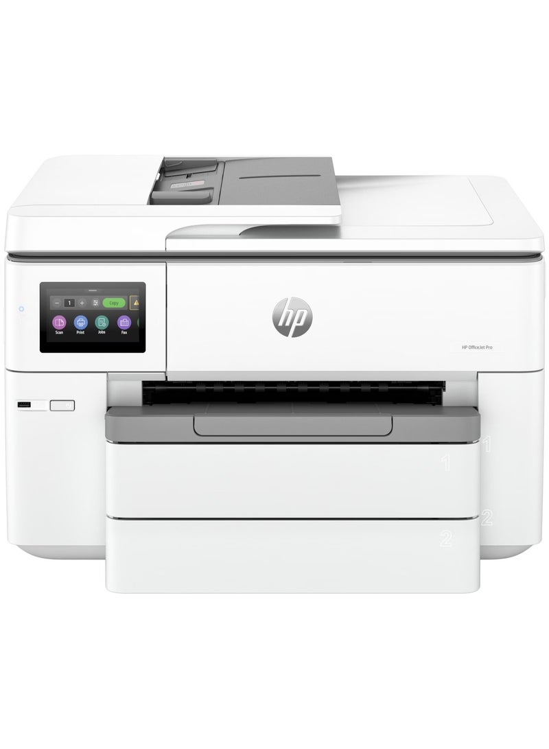 HP OfficeJet Pro 9730 Wide Format All-in-One Printer, Print, Copy, Scan, Up to 34 ppm Print Speed, Automatic Duplex Printing, Up to 4800x1200 Optimized dpi 1200x1200 Rendered dpi | 537P5C White 