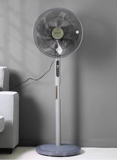 KRYPTON 16" Stand Fan With Remote Control, 7 Leaf Metal Blades For Strong Wind And 3-Speed Levels, 7.5 hours Timer/ High Performance Motor 2 Years Warranty 60 W KNF6451 Black  - Image 3