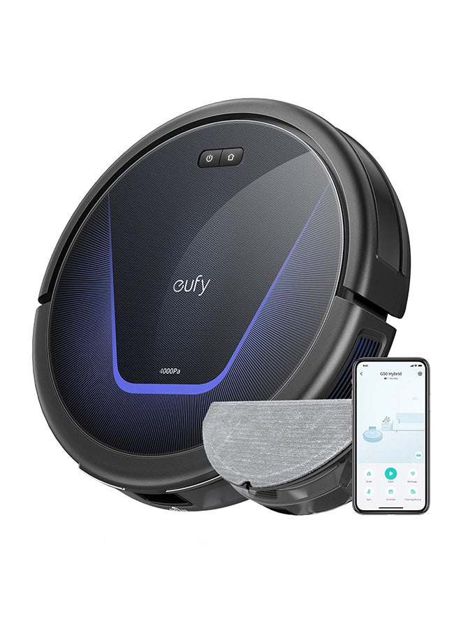 eufy G50 Robot Vacuum With 4,000 Pa Powerful Suction, Dynamic Navigation And Pro Detangle Comb Roller Brush For Hair Cleaning, Mop Pad For Light Surface Cleaning, Perfect For Hard Floor, Pet Hair, Carpet 40 W T2212 Black  - Image 1