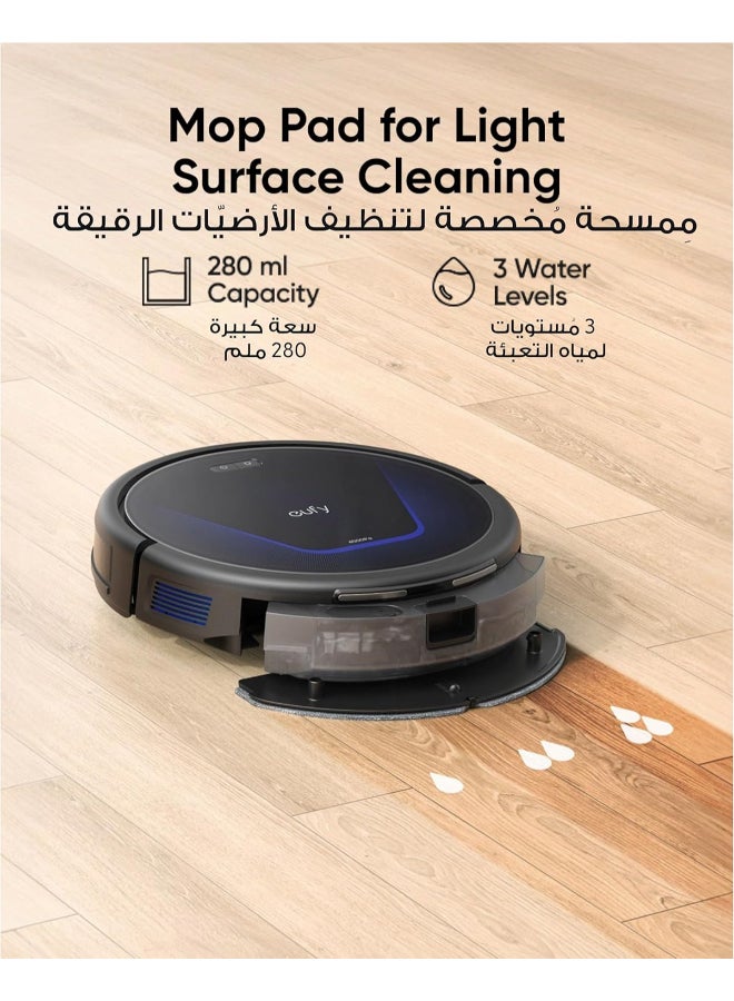 eufy G50 Robot Vacuum With 4,000 Pa Powerful Suction, Dynamic Navigation And Pro Detangle Comb Roller Brush For Hair Cleaning, Mop Pad For Light Surface Cleaning, Perfect For Hard Floor, Pet Hair, Carpet 40 W T2212 Black - Image 5