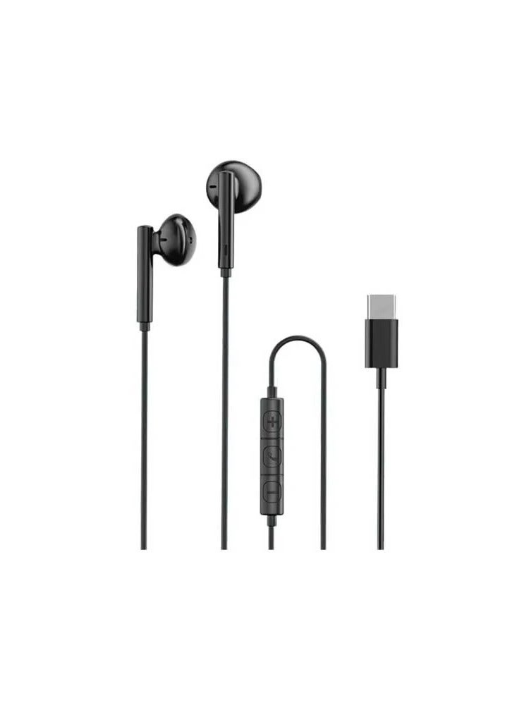 RAVPOWER RP-BH1006 Type-C wired earbuds black  - Image 1