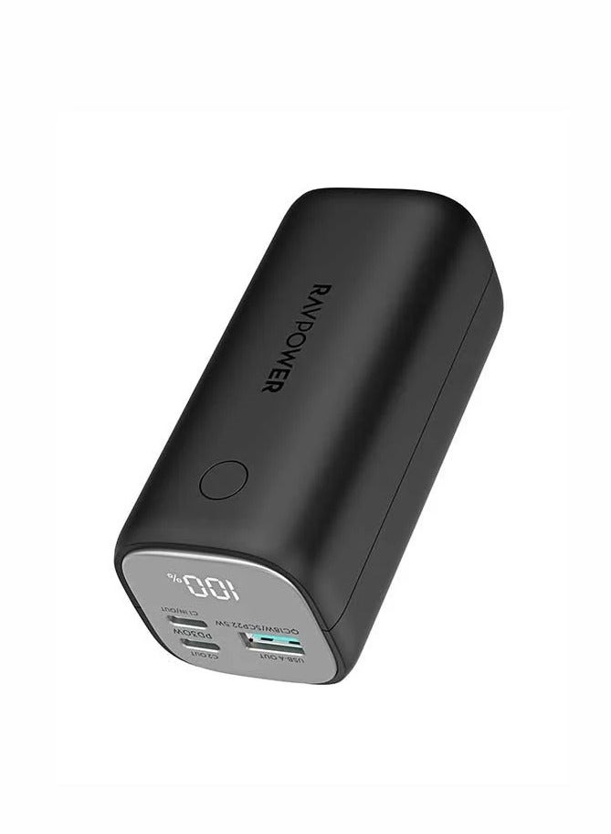 RAVPOWER 14000 mAh RAV Power RP-PB208 Mini PD Pioneer PD30W 3-Port Power Bank Black  - Image 1