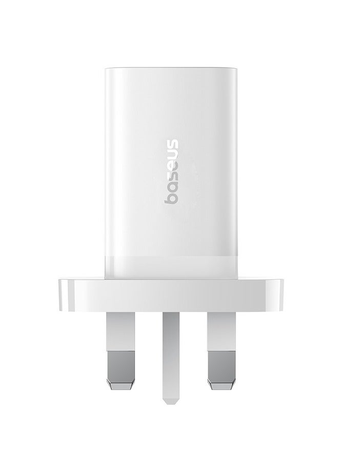 Baseus GaN5 Pro Fast Charger C+C 40W UK Moon White - Image 1