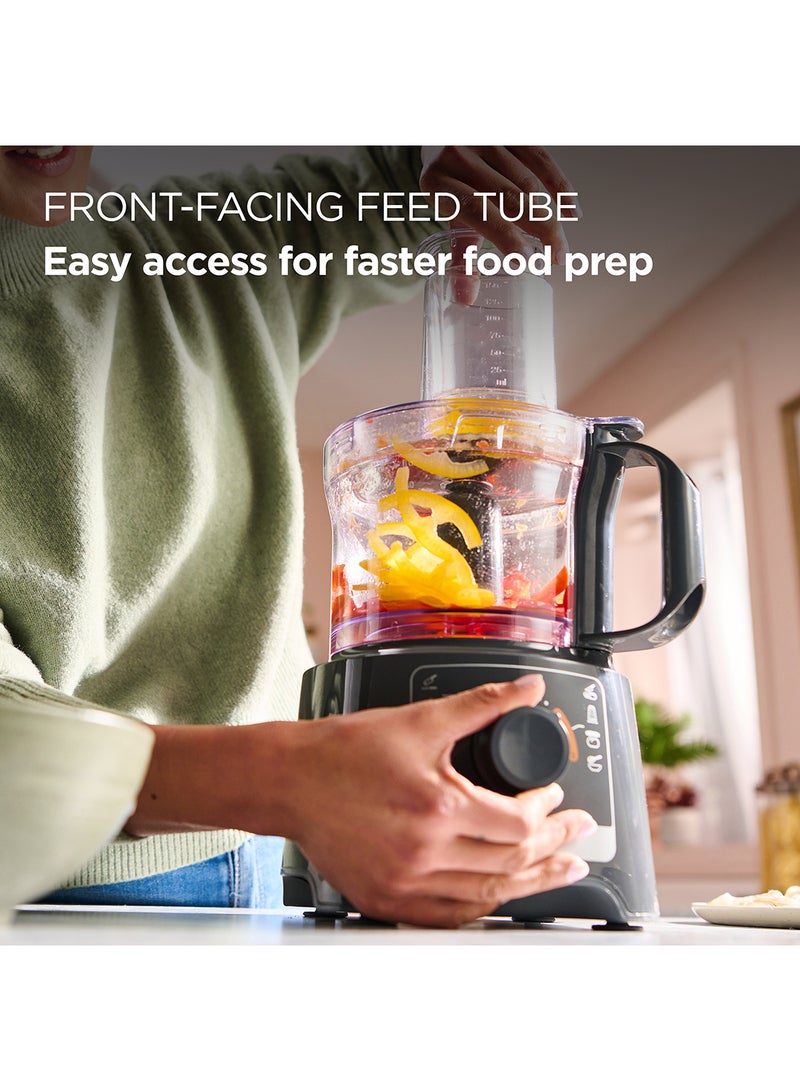 كينوود Food Processor 800W Multi-Functional With Blender, Citrus Juicer, Reversible Slicing/Grating Disk, Emulsifying Disk For Whisking, Dough Maker, Knife Blade 800 W FDP31.270GY Grey  - Image 3