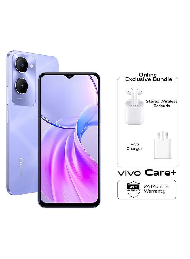 vivo - Y28s 5G Dual SIM Twinkling Purple 8GB RAM 256GB With Earbuds And 24 Months Warranty - Middle East Version - Image 1