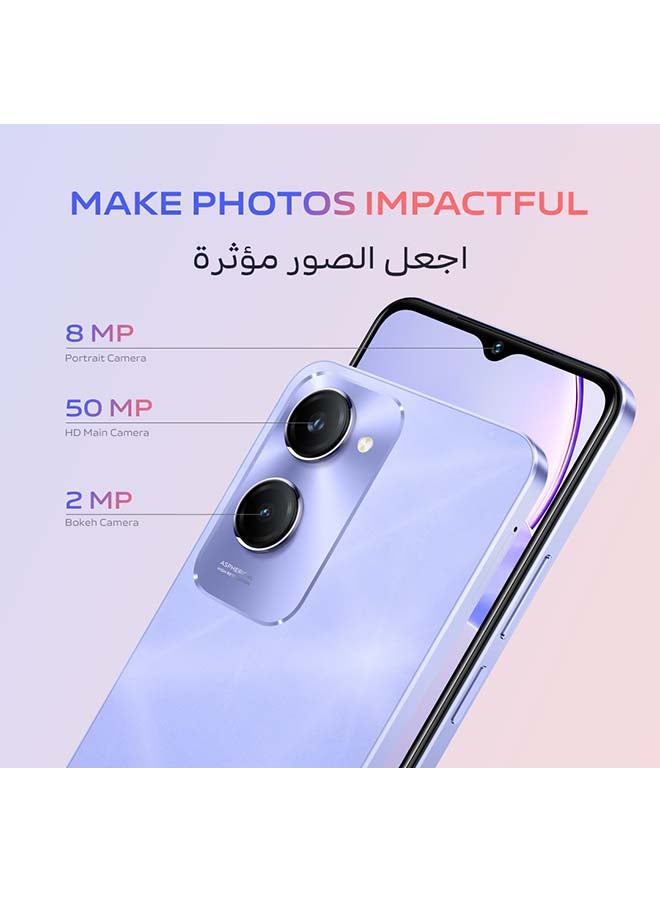vivo - Y28s 5G Dual SIM Twinkling Purple 8GB RAM 256GB With Earbuds And 24 Months Warranty - Middle East Version - Image 1