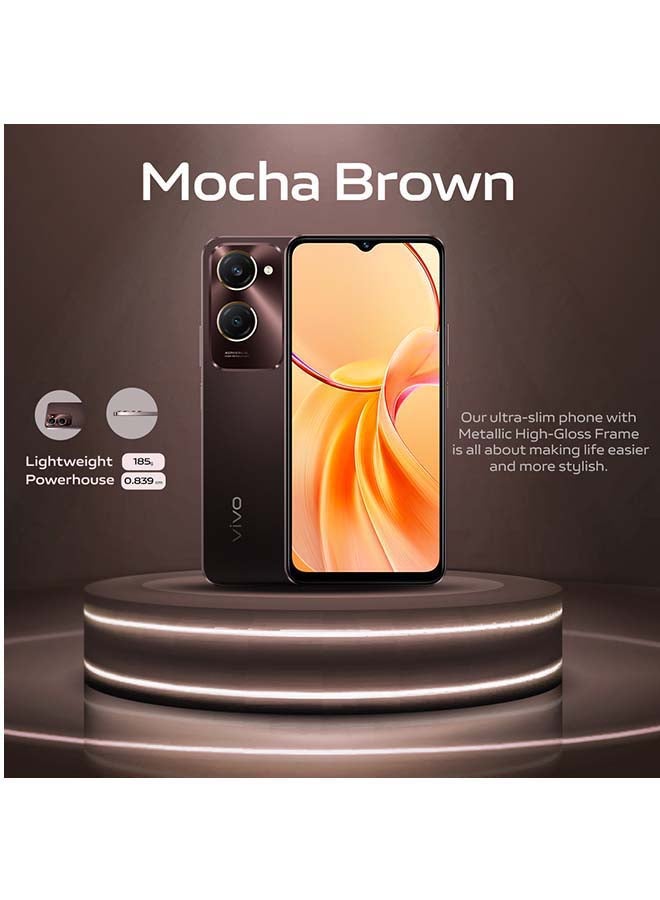 فيفو Y28s 5G ثنائي الشريحة بني موكا، ذاكرة وصول عشوائي 8 جيجابايت، 256 جيجابايت مع سماعات أذن وضمان 24 شهرًا - إصدار الشرق الأوسط  - Image 3