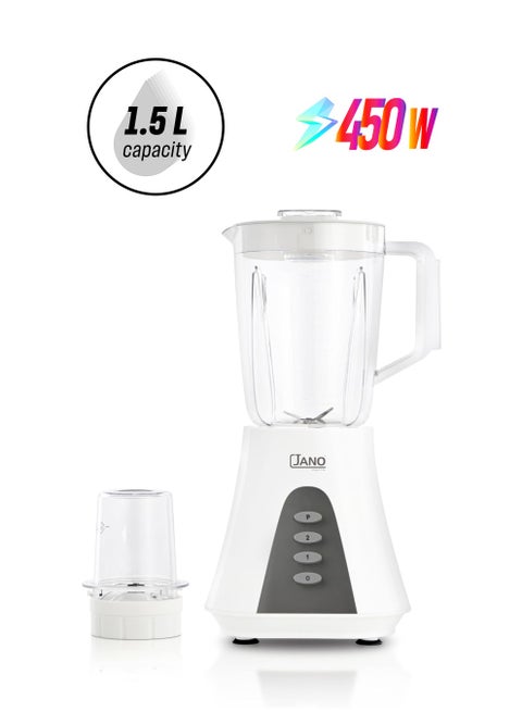 Electric Blender With Grinder Two Speeds And Control Switch 1.5 L 450 W JN06005 White/Grey