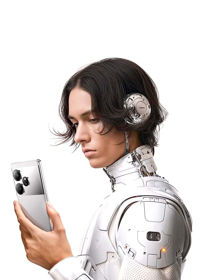 ريل مي GT6 5G ثنائي الشريحة باللون الفضي السائل، 12+12 جيجابايت من ذاكرة الوصول العشوائي، 256 جيجابايت، 5G - الإصدار العالمي - Image 2