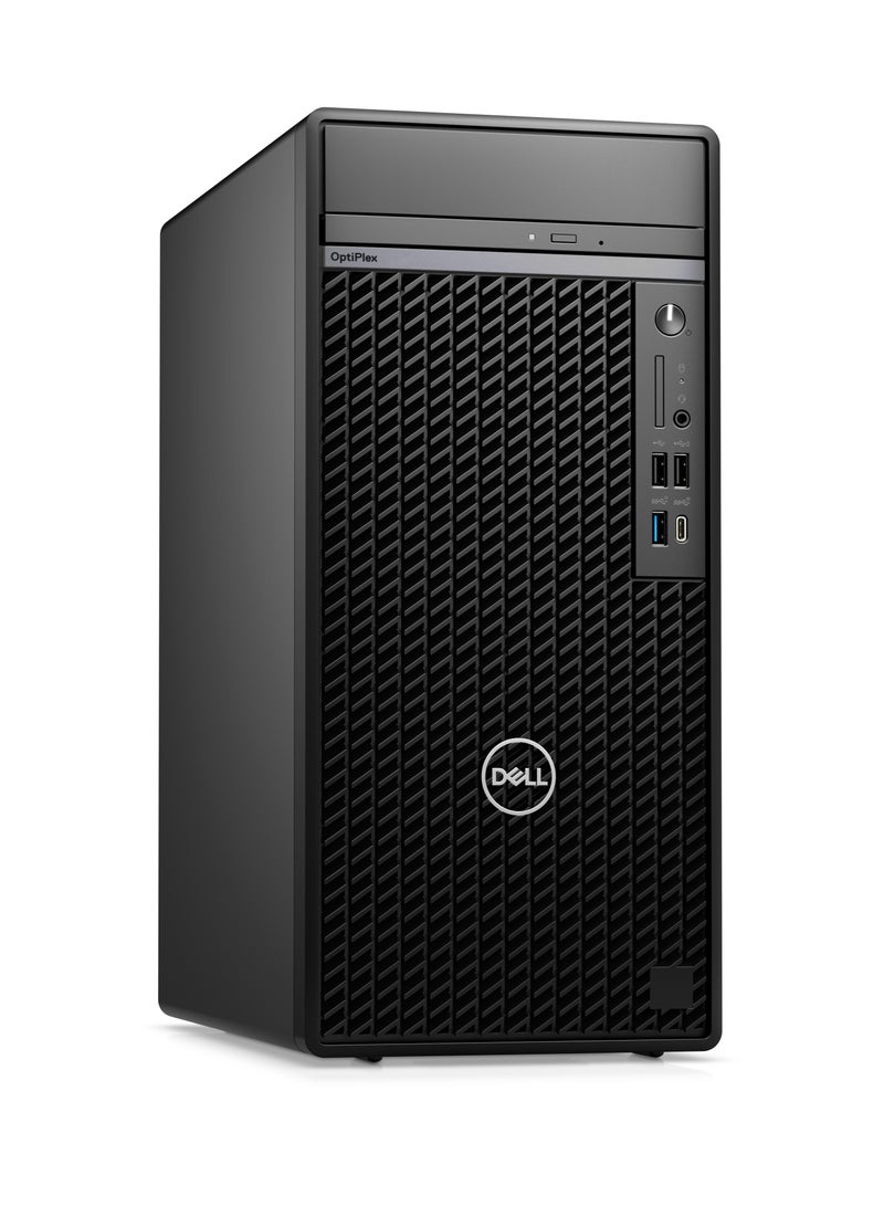 DELL - OptiPlex 7010 MT Desktop Computer, Intel Core i5-13500 Processor, 8GB RAM, 256GB SSD Storage, Intel UHD Graphics, Free Dos (Without Windows), With Keyboard and Mouse Black - Image 1