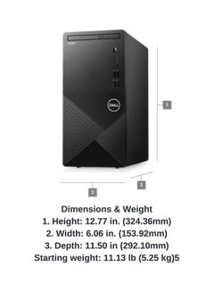 DELL VOSTRO 3910 PC Core i5 -12400 Processor/8GB RAM/256GB SSD/Intel UHD Graphics/Free DOS(Without Windows) Black  - Image 4