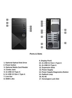 DELL VOSTRO 3910 PC Core i5 -12400 Processor/8GB RAM/256GB SSD/Intel UHD Graphics/Free DOS(Without Windows) Black  - Image 2