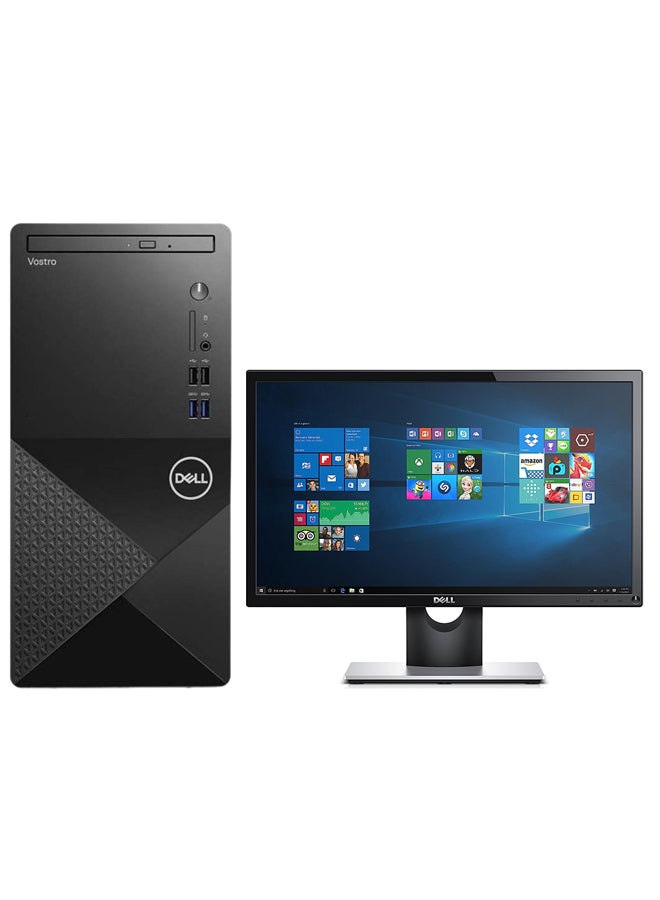 DELL - Vostro 3910 Tower PC, Core i5 Processor/16GB RAM/512GB SSD + 1TB HDD/Intel UHD 600 Graphics/Windows 11 With Keyboard-Mouse + Monitor 22 Inch Black - Image 1