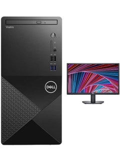 DELL Vostro 3910 Tower PC, Core i5 Processor/16GB RAM/1TB SSD/Intel UHD 600 Graphics/Windows 11 With Keyboard-Mouse 2GB Vga + Monitor 24 Inch Black  - Image 1