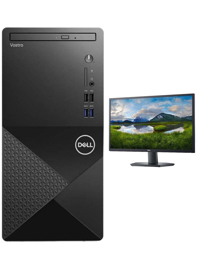 DELL - Vostro 3910 Tower PC, Core i7 Processor/32GB RAM/2TB SSD/Intel UHD 600 Graphics/Windows 11 With Keyboard-Mouse 4GB Vga + Monitor 27 Inch Black - Image 1