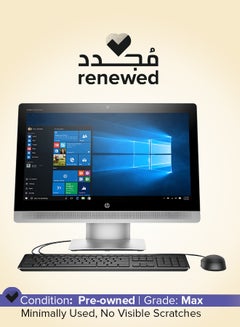 Renewed - All-in-One Desktop PC EliteOne 800 G2 AIO With 23-Inch HD Display,Intel Core i5 Processor/6th Gen/8GB RAM/256GB SSD With CD Room English Black