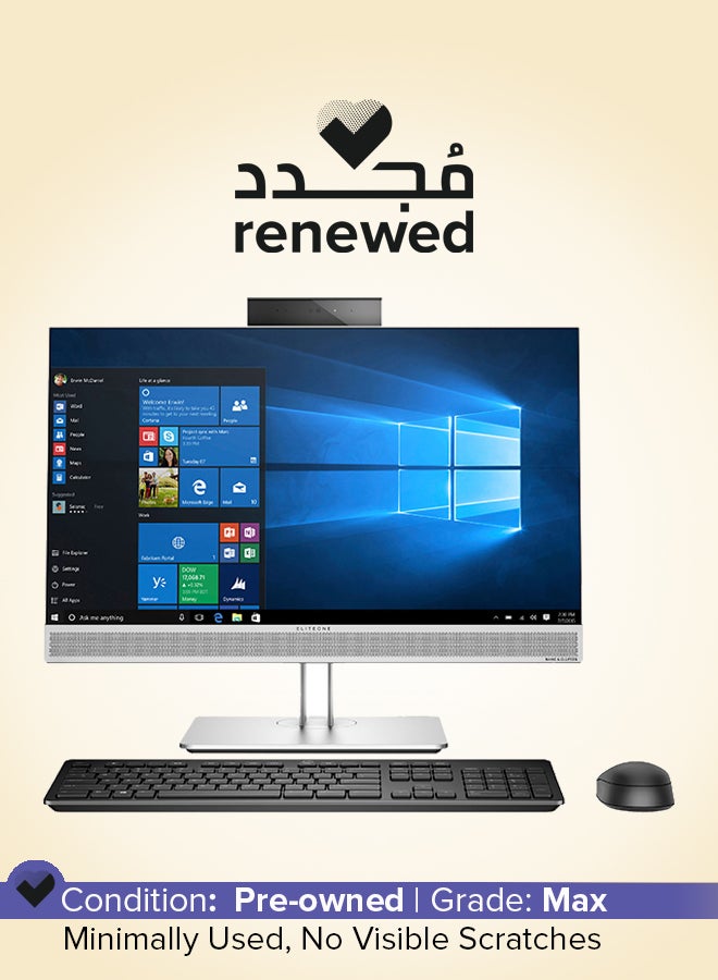 HP - Renewed - All-in-One Desktop PC EliteOne 800 G4 AIO With 24-Inch Full HD Display,Intel Core i5 Processor/8th Gen/8GB RAM/256GB SSD With Flip Camera English Silver - Image 1