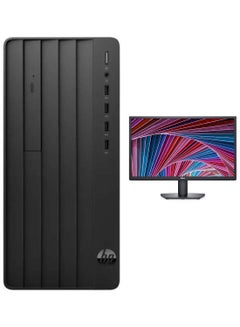 290 Tower PC, Core i3-12400  Processor/16GB RAM/512GB SSD + 1TB HDD/Intel UHD 600 Graphics/Windows 11 With Keyboard-Mouse 2GB Vga + Monitor 24 Inch Black