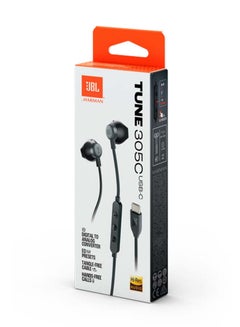 JBL Tune 305C USB-C Wired Hi-Res In-Ear Headphones Black  - Image 5