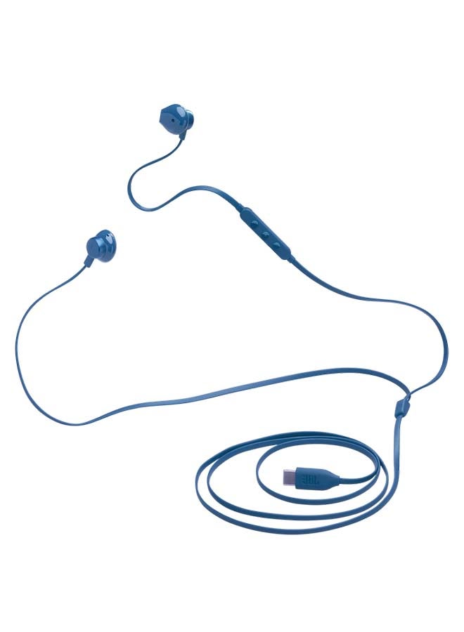 JBL - Tune 305C USB-C Wired Hi-Res In-Ear Headphones Blue - Image 1