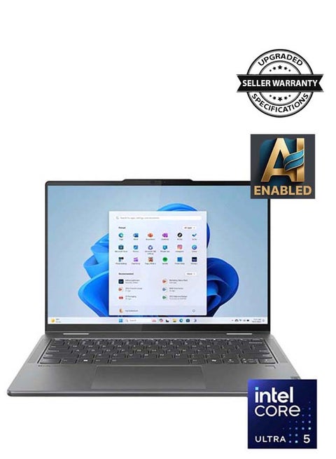 Yoga 7i 2-in-1 (Upgraded Version) Laptop With 14-Inch Display, Core Ultra 5 125U Processor/16GB RAM/512GB SSD/Intel UHD Graphics/Windows 11 Home English Storm Grey