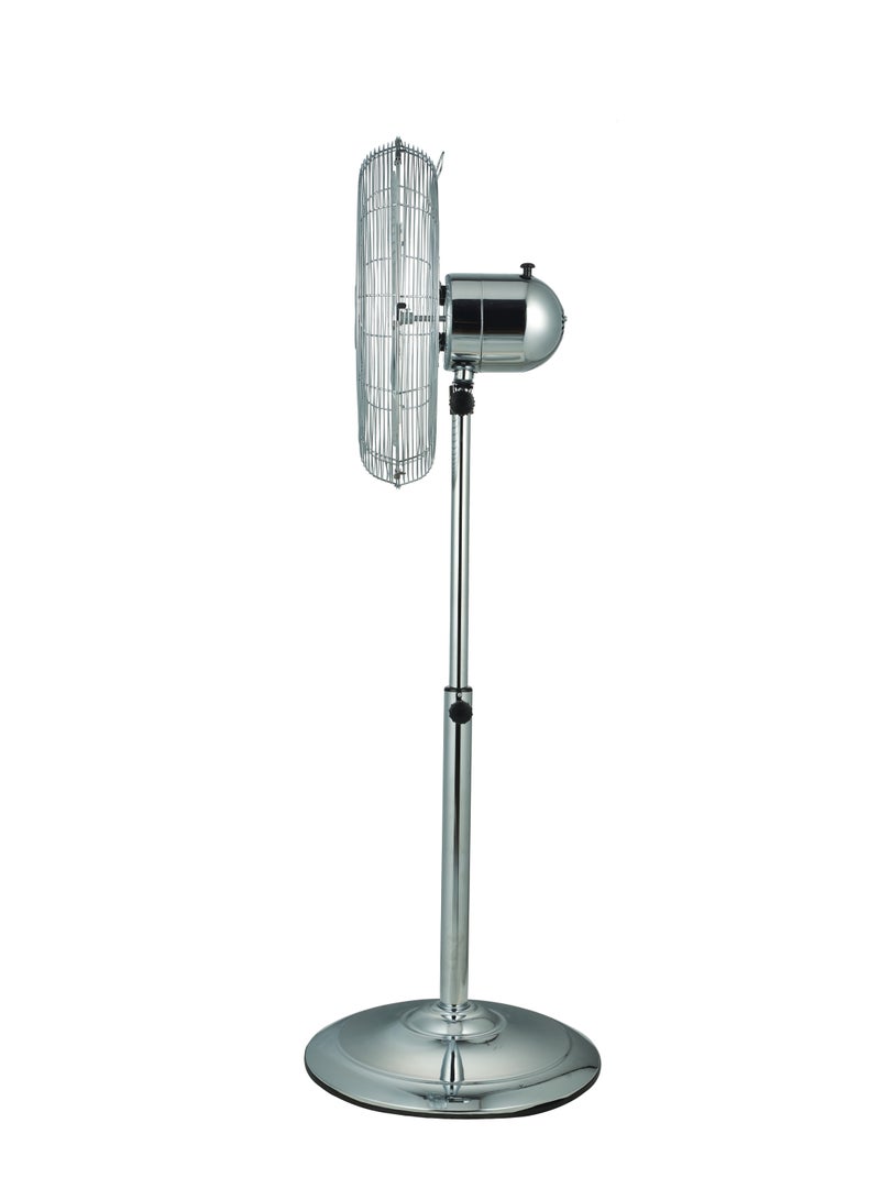 كراون لاين SF-402 16" Stainless Steel Fan with 4 Blades, 3 Speed Control, Adjustable Oscillation, Stable Round Base, And Soft Touch Tilting Angle – 50W Power, 220-240V, 50Hz 50 W SF-402 Metal  - Image 2