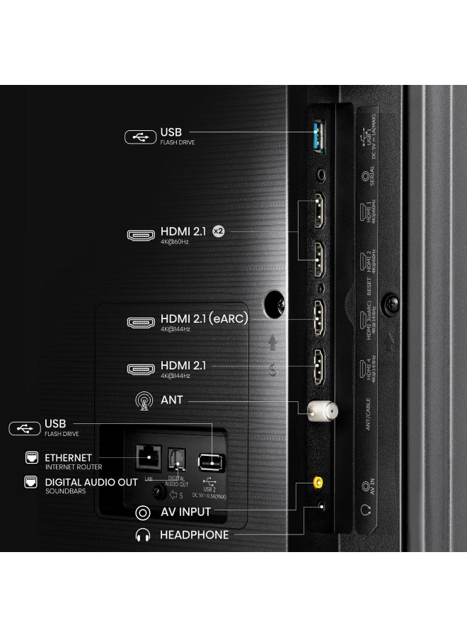 Hisense - 75inch 4K Smart  MiniLED And Native 120HZ Refresh Rate 75U7N Black - Image 1