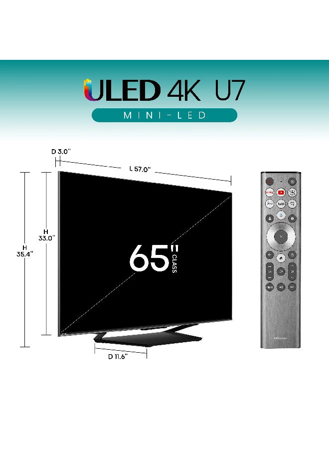 هايسنس - 65 بوصة 4K UHD MiniLED QLED144 هرتز - Image 1