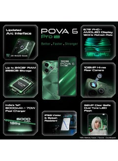 TECNO POVA 6 Pro 5G Comet Green 12GB RAM 256GB - Middle East Version  - Image 4