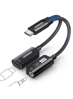 Ugreen Type C to 3.5mm Aux USB C Headphone Jack Adapter With 60W Type C Fast Charging USB C to Aux HiFi Dongle, Galaxy S24 S23 Ultra Wired Headphones Adapter Compatible With iPhone 15 Pro Max Tablet Macbook Black  - Image 1