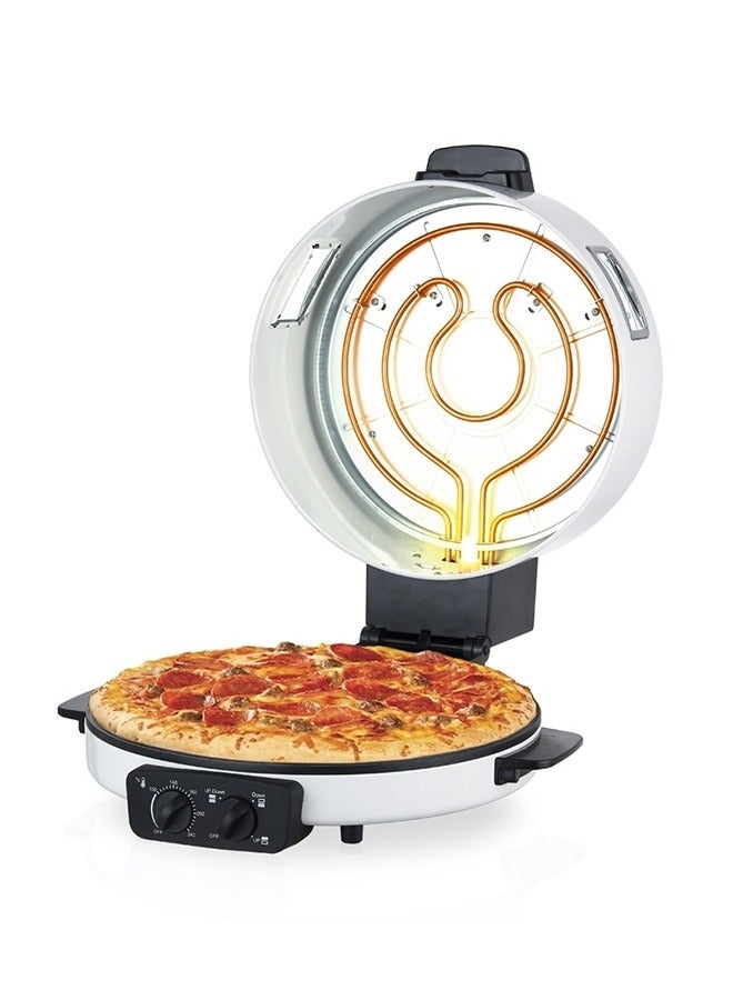 ساتشي 40cm Diameter Roti/Tortilla/Pizza Bread Maker 2200 W NL-RM-4980GT-WH White/Black  - Image 2