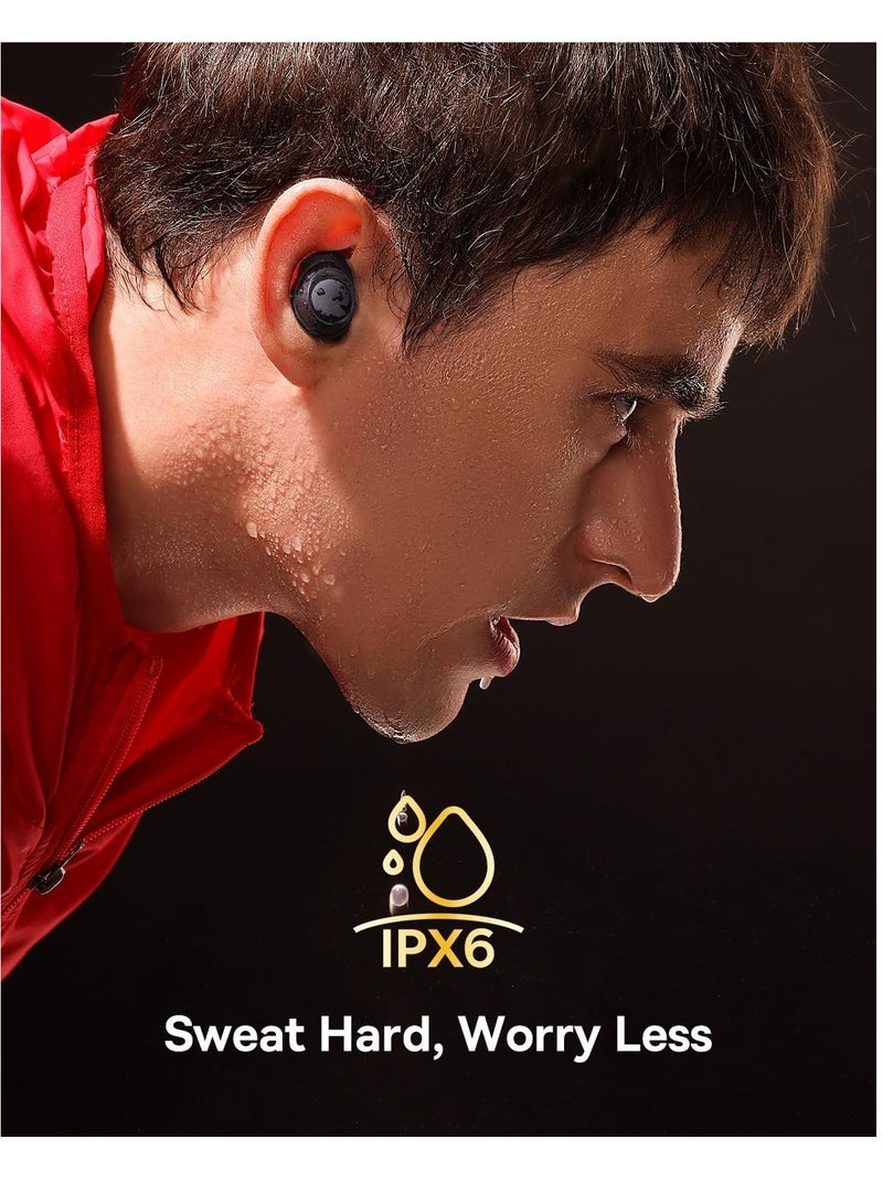 Baseus Active Noise Cancelling Wireless Earbuds, Bowie MA10 Reduce Noise by Up to 95%, 140H Battery Life, IPX6 Waterproof, Deeper Bass, 4 ENC Mics, Comfortable Fit, Bluetooth 5.3 Ear Buds Black - Image 5