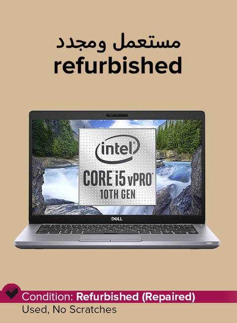 Refurbished - Latitude 5410 Laptop With 14-Inch Display,Core i5 Processor/10th Gen/Dual Core/8GB RAM/DDR4/256GB SSD/Windows 10 English Silver