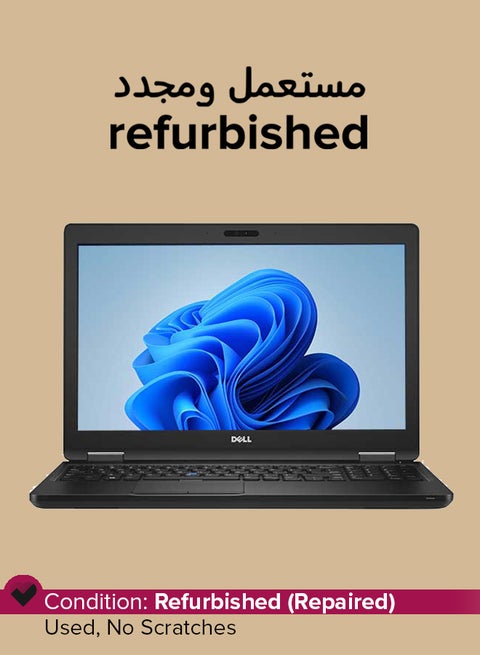 Refurbished - Latitude 5591 Laptop With 15.6-Inch Display,Core i5 Processor/8th Gen/Dual Core/8GB RAM/DDR4/256GB SSD/2GB NVIDIA Graphics/Windows 10 English Black
