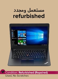 لينوفو مجدد - كمبيوتر محمول Thinkpad E470 بشاشة مقاس 14 بوصة ومعالج Core i5/الجيل السابع/ثنائي النواة/ذاكرة وصول عشوائي 8 جيجابايت/ذاكرة DDR4/قرص SSD سعة 256 جيجابايت/نظام التشغيل Windows 10  - Image 1