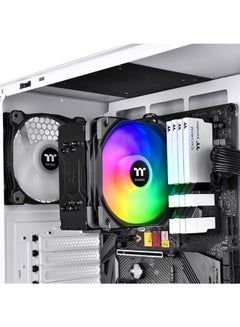 Thermaltake UX200 SE ARGB Lighting CPU Cooler, Up to 1800 RPM Fan Speed, Hydraulic Bearing, 62.72 CFM Airflow, 15 Addressable LEDs, Intel LGA 1700 / AM5 | CL-P105-AL12SW-A Black  - Image 5