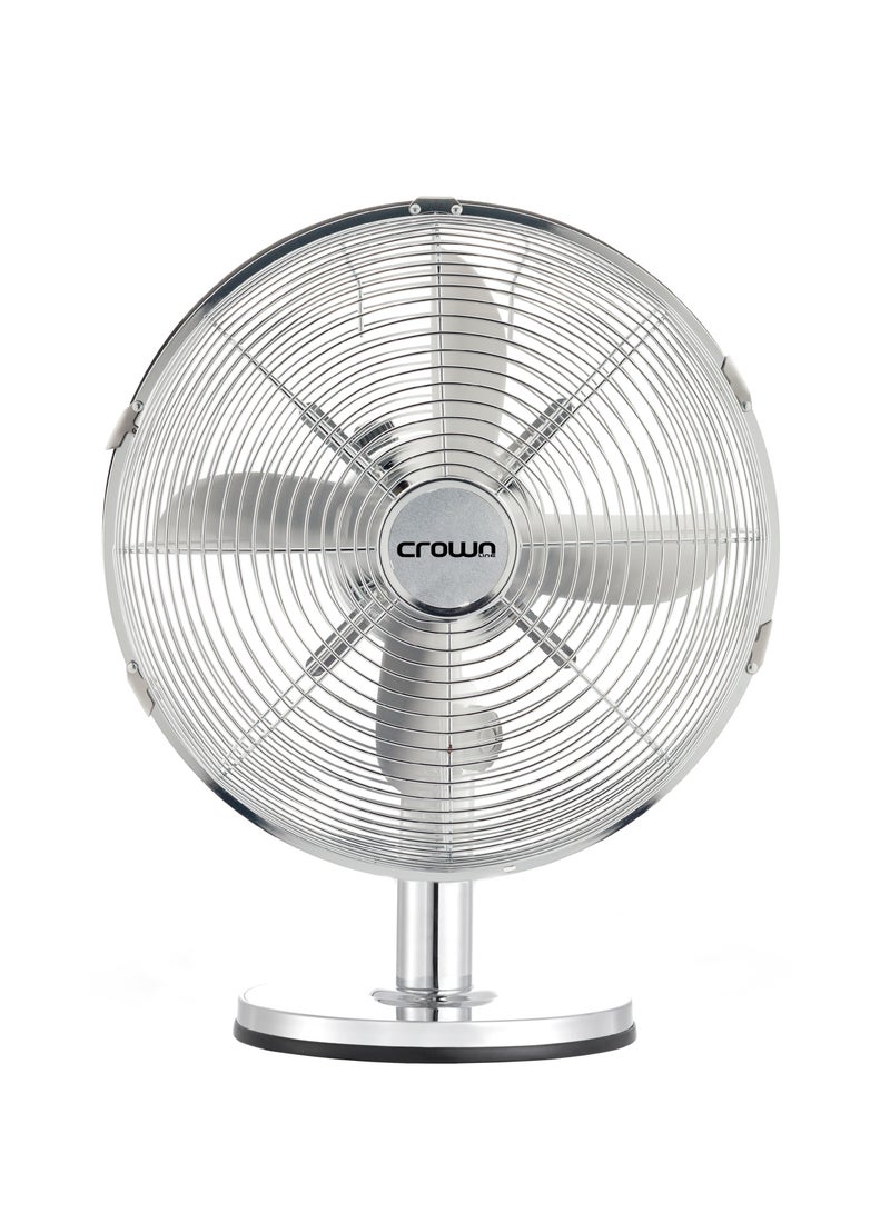 Crownline Metal Blade Table Fan With Tilt, Oscillation, And 3-Speed Control TF-403 Metal - Image 1