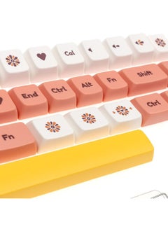 داكي مجموعة أغطية مفاتيح Ducky Daisy 132 مفتاحًا من مادة PBT ذات صبغات MDA Profile  - Image 2