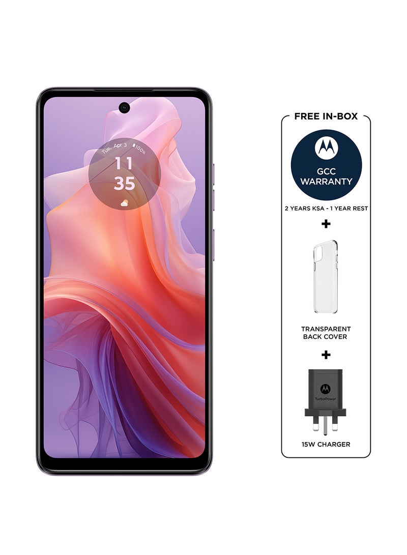 Motorola - E14 Dual SIM Arabic Pastel Purple 2GB RAM 64GB 4G - Middle East Version - Image 1